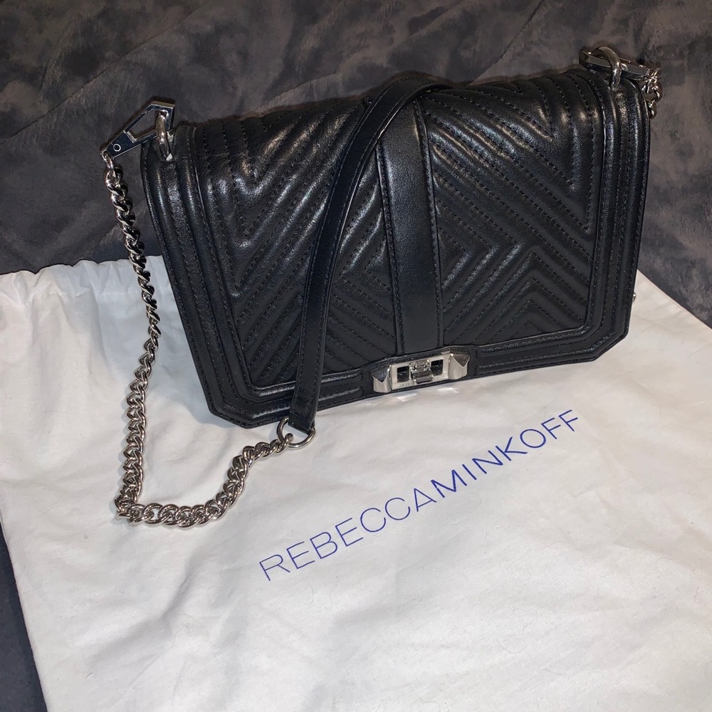 Rebecca Minkoff Chevron Quilted Love Crossbody